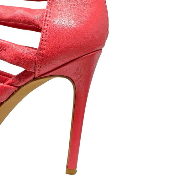 Vince Camuto Troy Pink Leather Gladiator Stiletto Sandals - Picture 7 of 11